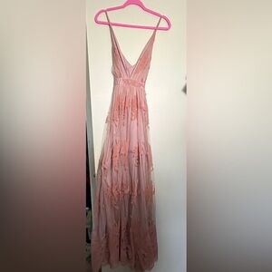 Luxxel Blush Pink Mesh Dress